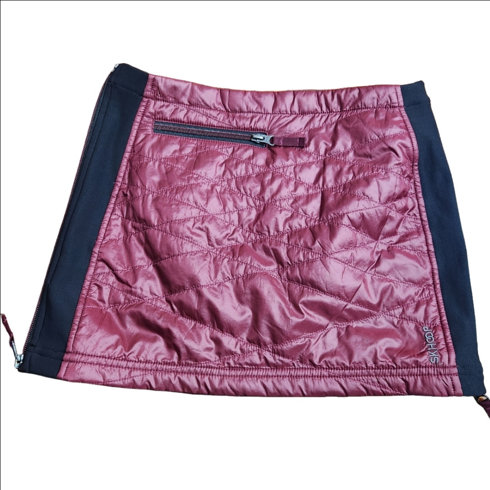 Skhoop Kari Mini puffer Skirt Ruby Red black size XS